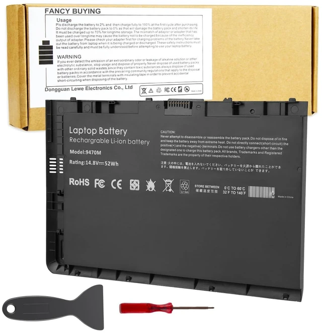 Alt view image 15 of 20 - BT04XL 9470M Notebook Battery for HP EliteBook Folio 9470 9470M 9480m Ultrabook BT04 BA06 HSTNN-IB3Z HSTNN-I10C 687945-001 H4Q47AA 687517-241 HSTNN-DB3Z 687517-171 BA06XL H4Q48AA - 14.8V 52WH