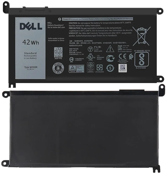 Alt view image 9 of 10 - DELL WDX0R Notebook Battery for Dell Inspiron 15 7579 7573 7560 7569 7570 5565 5567 5568 5570 5578 5579 7586 13 7368 7378 5368 5378 5379 17 5765 5767 5775 Latitude 3490 3590 P66F P58F P32E11.4V 42Wh