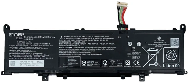 Alt view image 6 of 10 - EPYOBW RX03XL Laptop Battery 56.04Wh 4646mAh 11.58V Compatible with HP EliteBook 660 G11 640 G11 645 G11 630 G11 ProBook 465 G11 445 G11 440 G11 460 G11 Series RX03048XL HSTNN-WB0H 996QA254H TPN-IB1C