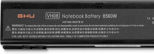 Alt view image 9 of 12 - GHU New VH08 Notebook Battery Compatible with HP Elitebook 8560W 8570W 8760W 8770W Mobile Workstation 632427-001 632425-001 632113-141 632114-421 HSTNN-F10C HSTNN-I93C- 14.8V