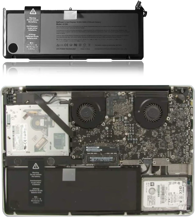 Alt view image 9 of 14 - BatPower A1383 Replacement Laptop Battery for Apple Early 2011 Late 2011 MacBook Pro 17-inch A1297 EMC 2352-1 2564 Battery MacBook Pro 17" Core i7 A1297 Apple A1383 Battery 95Wh