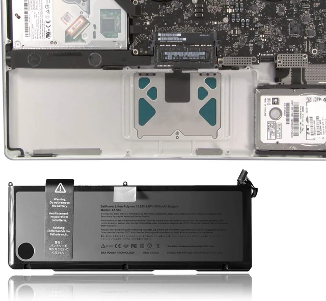 Alt view image 13 of 14 - BatPower A1383 Replacement Laptop Battery for Apple Early 2011 Late 2011 MacBook Pro 17-inch A1297 EMC 2352-1 2564 Battery MacBook Pro 17" Core i7 A1297 Apple A1383 Battery 95Wh