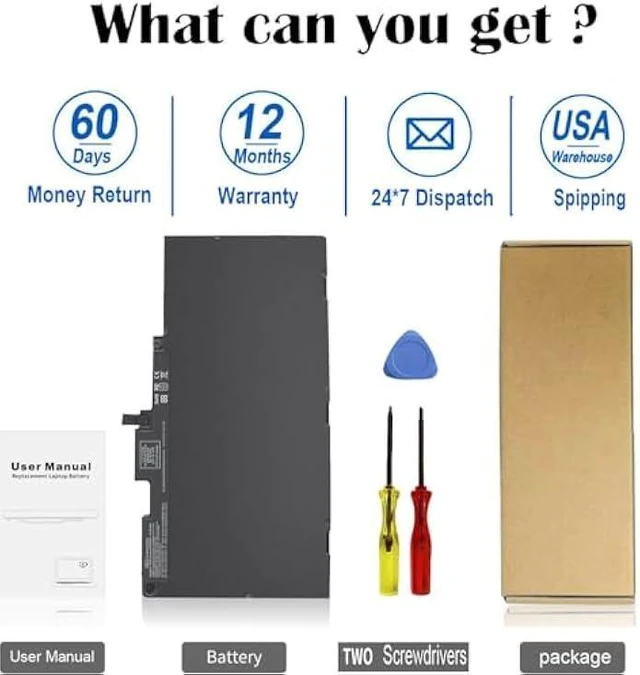 Alt view image 13 of 14 - CS03XL Notebook Battery for HP EliteBook 840 850 755 745 G3 G4 ZBook 15u G3 G4 Series 800513-001 854047-2C1 800231-141 800231-1C1 854047-1C1 996QA101H TA03XL TA03051XL CS03 CS03046XL CS03046XL-PL MT43