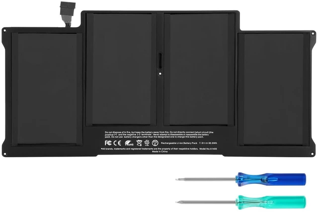 Alt view image 8 of 14 - 8000mAh A1466 Replacement Laptop Battery for MacBook Air 13 inch A1466 (Mid 2012,Mid 2013,Early 2014,Early 2015,2017) A1369(Late 2010,Mid 2011 Version) A1496 A1405 A1377 (EMC :2925, 2469, 2559, 2392)