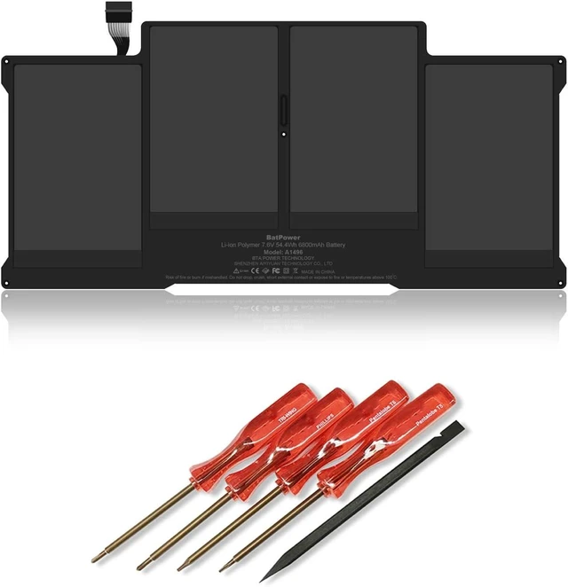 Alt view image 8 of 13 - BatPower A1496 Replacement Laptop Battery for Apple Mid 2013 2014 Early 2014 2015 MacBook Air 13-inch A1466 EMC 2559 EMC 2632 EMC 2925 Battery MacBook Air 13" A1466 Apple A1496 Battery 54.4Wh