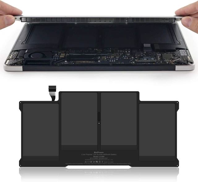 Alt view image 11 of 13 - BatPower A1496 Replacement Laptop Battery for Apple Mid 2013 2014 Early 2014 2015 MacBook Air 13-inch A1466 EMC 2559 EMC 2632 EMC 2925 Battery MacBook Air 13" A1466 Apple A1496 Battery 54.4Wh