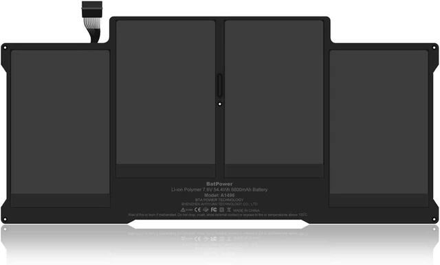 Alt view image 13 of 13 - BatPower A1496 Replacement Laptop Battery for Apple Mid 2013 2014 Early 2014 2015 MacBook Air 13-inch A1466 EMC 2559 EMC 2632 EMC 2925 Battery MacBook Air 13" A1466 Apple A1496 Battery 54.4Wh