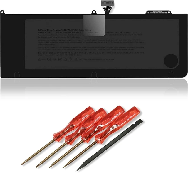 Alt view image 8 of 14 - BatPower A1382 Replacement Laptop Battery for Apple Early 2011 Late 2011 Mid 2012 MacBook Pro 15-inch A1286 EMC 2353-1 2556 2563 Battery MacBook Pro 15" Core i7 A1286 Apple A1382 Battery 77.5Wh
