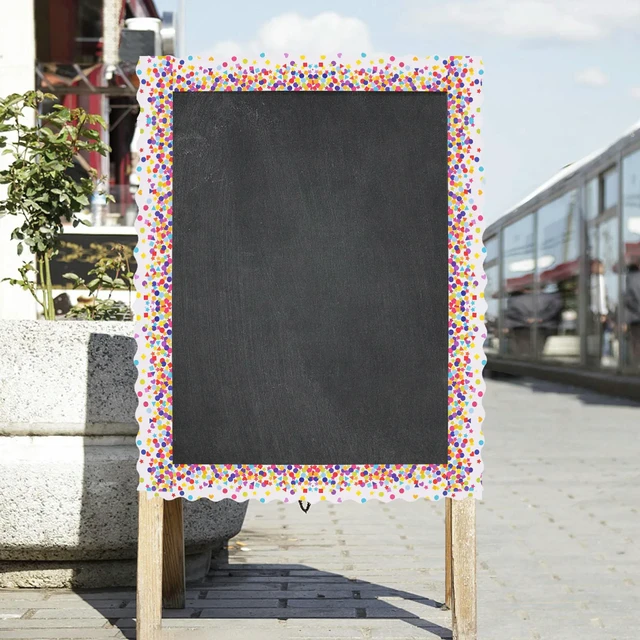 Alt view image 6 of 6 - 70Pcs DIY Blackboard Border Decals Self-Adhesive Bulletin Board Trim Stickers High-PVC for School Office Home Decoration