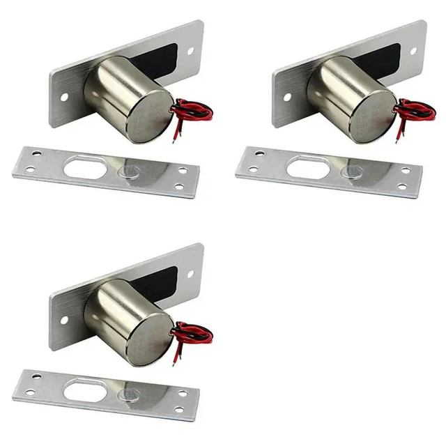 Alt view image 4 of 6 - 3X Waterproof Electronic Drop Bolt NC Door Lock DC 12V Induction Auto Deadbolt For Enhanced Daily Security