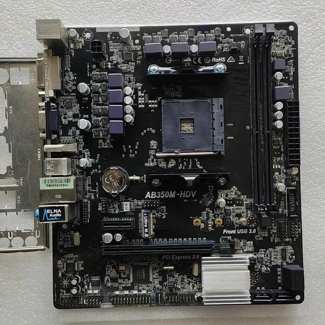 Alt view image 5 of 6 - AB350M-HDV Micro ATX Motherboard AM4 Socket With M.2 HDMI Port Support Ryzen Processor DDR4 RAM Desktop Mainboard for