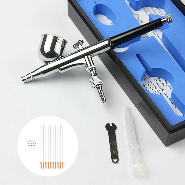 Alt view image 6 of 6 - 1Set Airbrush Nozzles and Needles 0.2mm Precision Engineered Parts Airbrush Cleaning Needle Replacement Needle Nozzle