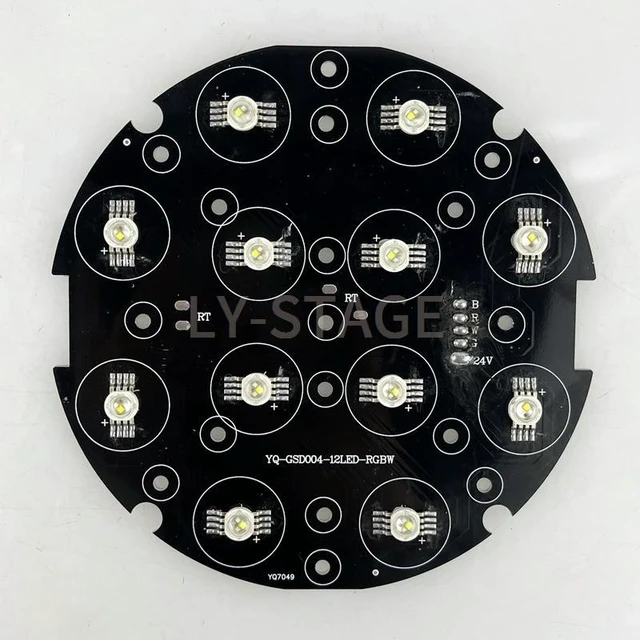 Alt view image 4 of 6 - 12X10W RGBW 4IN1 Led Par Lamp Bead Source Board Aluminum Stage Light Led Moving Head LighT