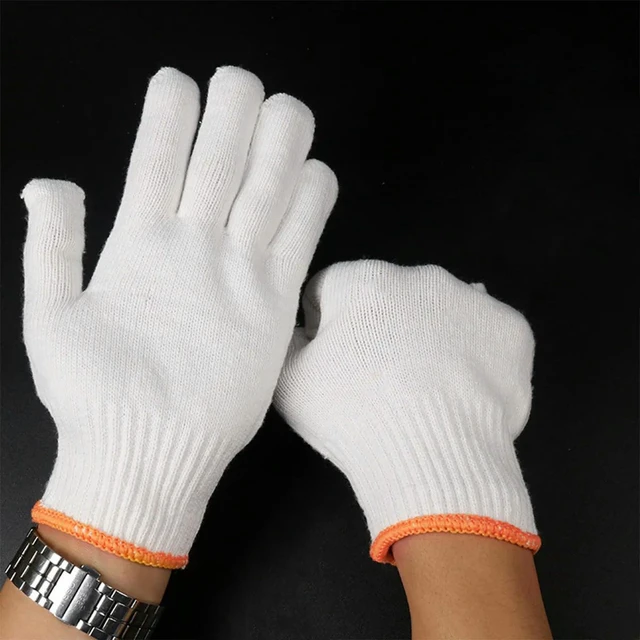 Alt view image 4 of 6 - 24Pairs Cotton Yarn Anti-Slip Gloves our Protection Skidproof Hand Safety Gloves Reliable Fabric No Odor Industrial