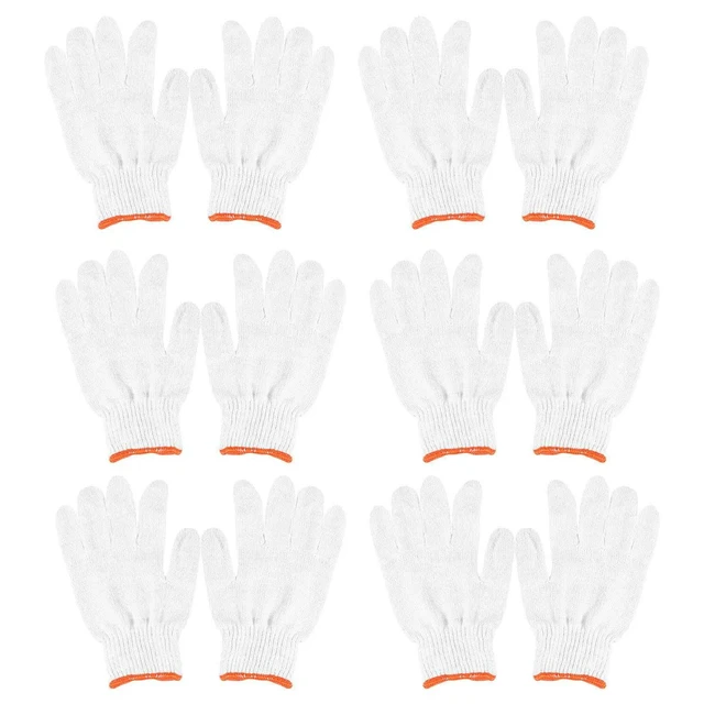 Alt view image 6 of 6 - 24Pairs Cotton Yarn Anti-Slip Gloves our Protection Skidproof Hand Safety Gloves Reliable Fabric No Odor Industrial