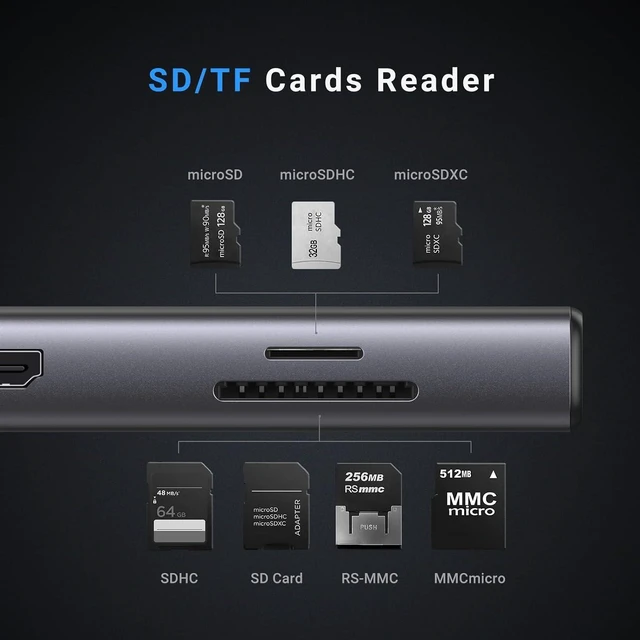 Alt view image 14 of 14 - UGREEN Revodok Pro 109 USB C Hub 9 in 1 10Gbps USB C 3.2 & USBA 3.2 4K HDMI, 100W Power Delivery, SD/TF Card Reader Gigabit Ethernet for MacBook Pro/Air, iPhone 16 15 Pro/Max, Thinkpad and More