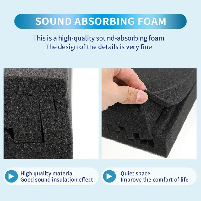 Alt view image 5 of 6 - 6Pcs Sound-Absorbing Foam Panel High-Soundproof Padding for Recording Studio Noise Reduction Wall Tile