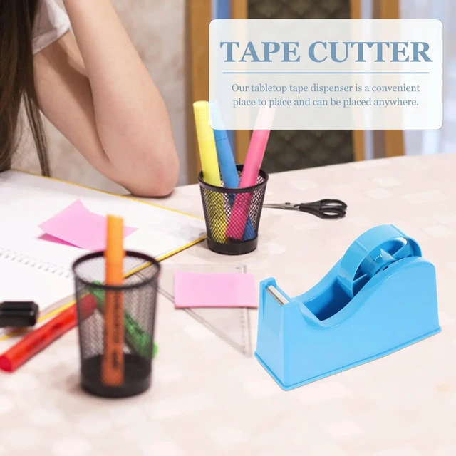 Alt view image 6 of 6 - Tape Dispenser Desktop Stationery Adhesive Paper Cutting Machine Sealing Packaging Parcel Tape Seat Holder Random Color