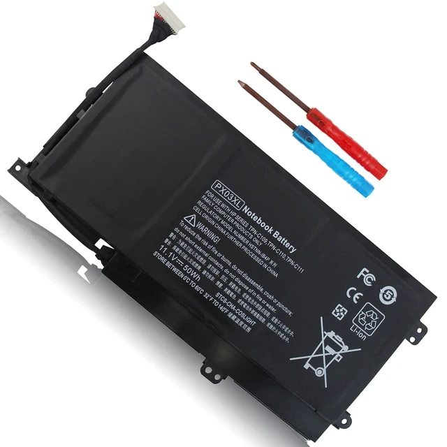 Alt view image 6 of 10 - PX03XL PXO3XL 715050-001 Notebook Battery for HP Envy Touchsmart M6-K 14-K Sleekbook m6-k015dx m6-k025dx m6-k022dx m6-k125dx m6-k010dx m6-k012dx m6-k054ca m6-k088ca 14-k000 14-k100 714762-1C1 50Wh