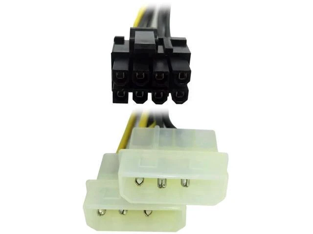Alt view image 8 of 8 - (3-Pack Molex to 6 Pin 8 Pin GPU Power Adapter, 8 Pin (6+2) Male PCI Express to 2X Molex PCIe Power Adapter Cable 9-inch(23cm)