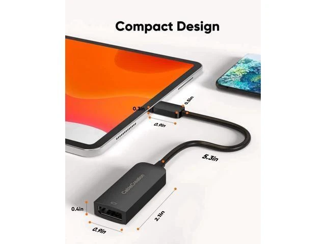 Alt view image 13 of 14 - 8K USB C to DisplayPort 1.4 Adapter, 40Gbps USB Type-C to DP Converter Supports 8K@60Hz, 4K@144Hz HDR, Thunderbolt 4/3 USB4 Compatible for Valve Index, Oculus Rift S, MacBook, iPhone 15, Dell XPS