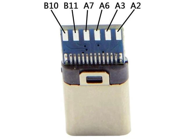 Alt view image 11 of 14 - Aomoproing 5set DIY 24pin USB 3.1 Type C USB-C Male Plug Connector SMT Type with 3.5mm SR and Housing Cover