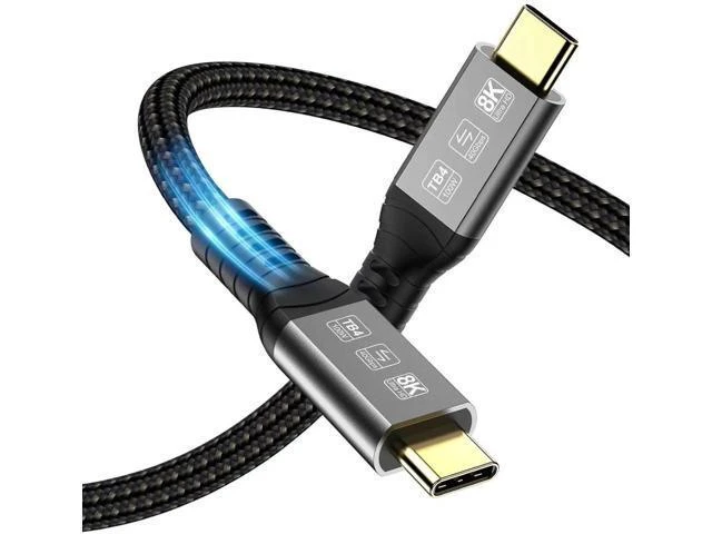 Alt view image 8 of 14 - AOMOPROING Thunderbolt 4 Cable 6.6ft, 40Gbps USB C to USB-C, 240W Cable Support 8K 60Hz Video, Compatible with Thunderbolt 4/3, USB4/3, Type C