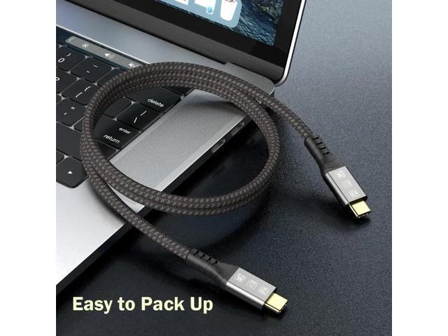 Alt view image 11 of 14 - AOMOPROING Thunderbolt 4 Cable 6.6ft, 40Gbps USB C to USB-C, 240W Cable Support 8K 60Hz Video, Compatible with Thunderbolt 4/3, USB4/3, Type C