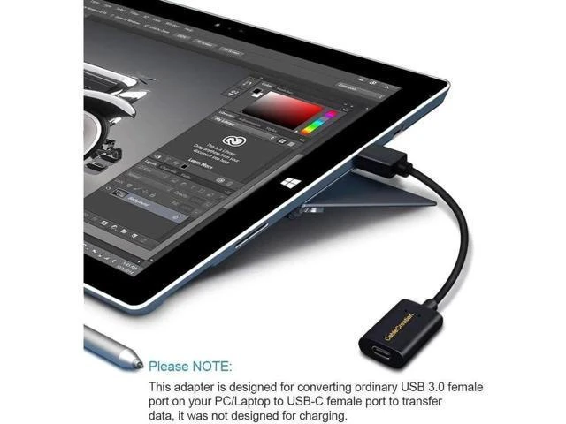 Alt view image 10 of 14 - USB3.1 USB C Female to USB Male Adapter Cable 5Gbps CableCreation USB to USB C Adapter USB C to A Adapter Female USB C Adapter for Laptops Oculus Quest Link Logitech StreamCam Other USB-A Devices