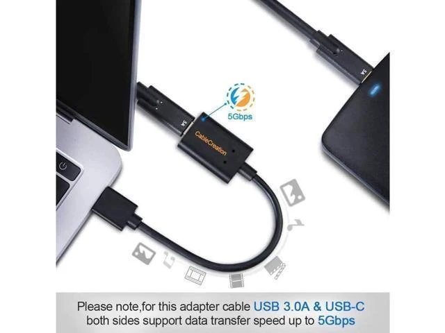 Alt view image 14 of 14 - USB3.1 USB C Female to USB Male Adapter Cable 5Gbps CableCreation USB to USB C Adapter USB C to A Adapter Female USB C Adapter for Laptops Oculus Quest Link Logitech StreamCam Other USB-A Devices