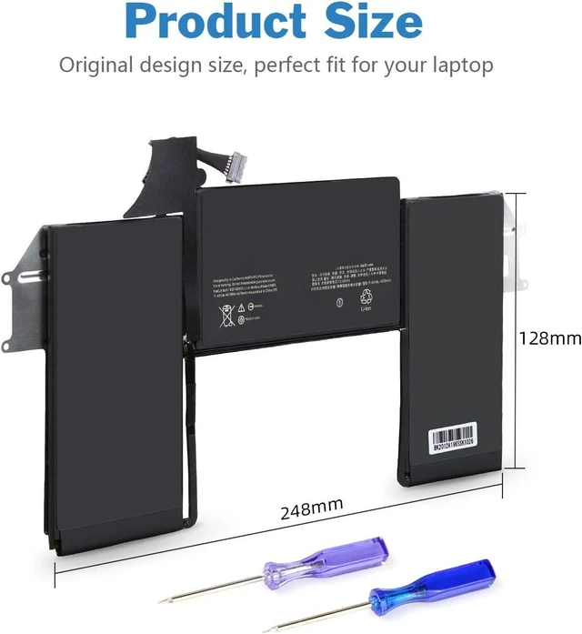 Alt view image 8 of 12 - Replacement Laptop Notebook Battery for A1965 MacBook Air 13" 13.3" A1932(Late 2018 2019) A1279 Early 2020 EMC 3184 3302 MacBookAir 8,1 8,2 9,1fit MRE82LL/A MRE92LL/A MVFH2LL/A MVFM2LL/A MRE82B/A