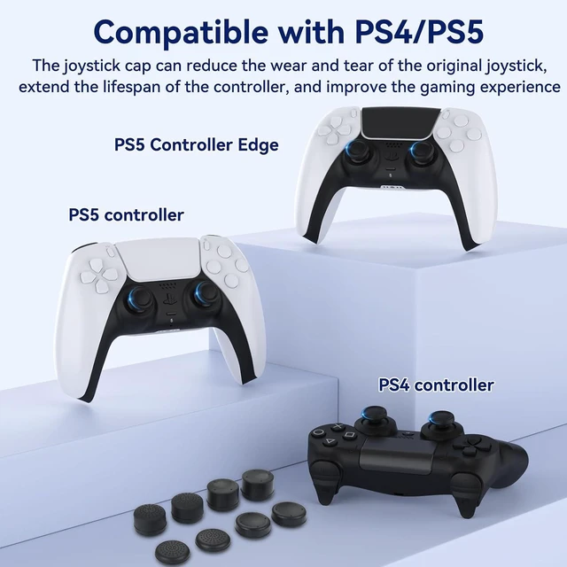 Alt view image 11 of 14 - ELUTENG Joystick Replacement Grip Caps for PS4/PS5 Controller 8 Pcs Anti-Slip Anti-Stickiness Anti-Scratch Joystick Caps Controller Thumbstick Grips Replacement Button Repair Part