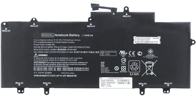 Alt view image 3 of 4 - Batterymarket Replacement BO03XL Laptop Battery Compatible with Hp Chromebook 14-X 14-X013DX 14-X015W 14-X015WM 14-Z Series 751895-1C1 752235-005 HSTNN-IB6C HSTNN-IB6P TPN-Q137 751895-1C1 774159-001