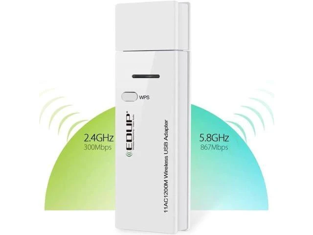 Alt view image 6 of 10 - 1200Mbps Mini 2.4/5Ghz WiFi Receiver Dual Band WiFi Dongle USB Wireless Wi-Fi Adapter USB Network Adapter USB3.0 for PC