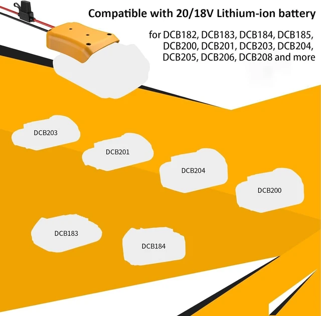 Alt view image 11 of 14 - 20V to 12V Step-Down Converter Compatible with Dewalt 20V Battery, DC 12V 20A 240W Voltage Reducer Regulator for Golf Cart RC Car LED Lights DIY Toys