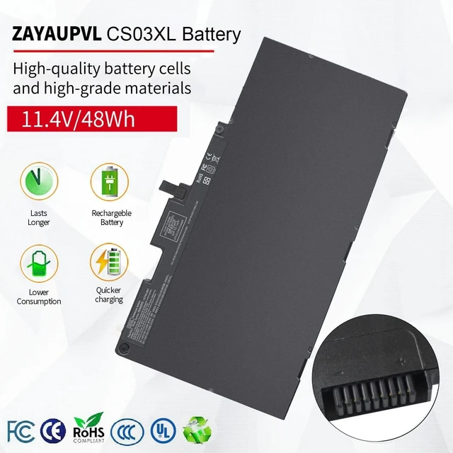 Alt view image 10 of 12 - CS03XL Notebook Battery for HP EliteBook 840 850 755 745 G3 G4 ZBook 15u G3 G4 Series 800513-001 854047-2C1 800231-141 800231-1C1 854047-1C1 996QA101H TA03XL TA03051XL CS03 CS03046XL CS03046XL-PL MT43