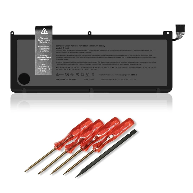 Alt view image 6 of 10 - BatPower A1309 Replacement Laptop Battery for Apple Early 2009 Mid 2009 2010 MacBook Pro 17 inch A1297 EMC 2272 A1297 EMC 2329 EMC 2272 EMC 2352 Battery MacBook Pro 17" A1297 Apple A1309 Battery 95Wh