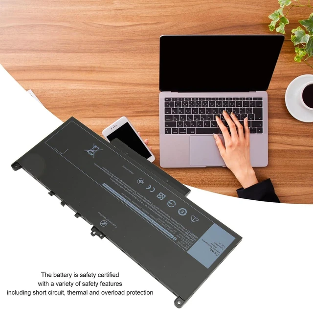Alt view image 9 of 14 - Notebook Battery, 7200MAh Battery, Low Power Consumption, Easy To Install for E7470 E7270 J60J5