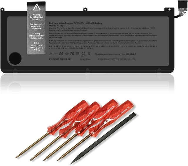 Alt view image 8 of 14 - BatPower A1309 Replacement Laptop Battery for Apple Early 2009 Mid 2009 2010 MacBook Pro 17 inch A1297 EMC 2272 A1297 EMC 2329 EMC 2272 EMC 2352 Battery MacBook Pro 17" A1297 Apple A1309 Battery 95Wh