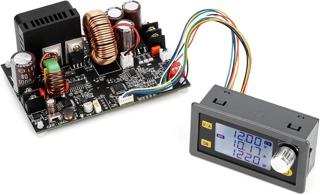 Alt view image 8 of 14 - DROK CNC DC Buck Converter with Meter, 6-70V to 0-60V 20A 1200W, DC 5V 9V 12V 24V 36V 48V 60V Fixed Output Voltage, Adjustable Power Supply Voltage Regulator Step Down Module