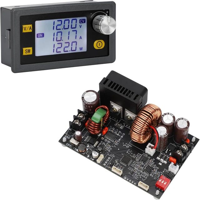 Alt view image 9 of 14 - DROK CNC DC Buck Converter with Meter, 6-70V to 0-60V 20A 1200W, DC 5V 9V 12V 24V 36V 48V 60V Fixed Output Voltage, Adjustable Power Supply Voltage Regulator Step Down Module