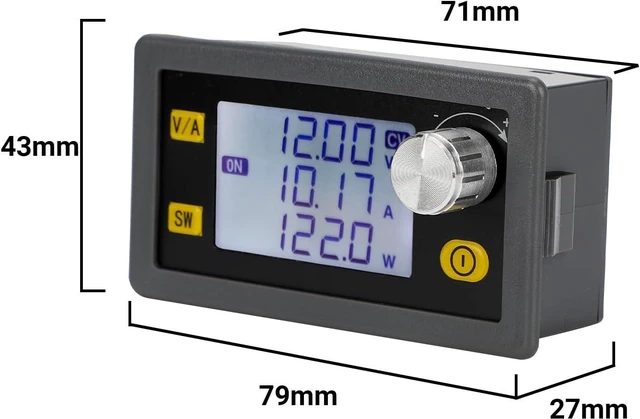 Alt view image 12 of 14 - DROK CNC DC Buck Converter with Meter, 6-70V to 0-60V 20A 1200W, DC 5V 9V 12V 24V 36V 48V 60V Fixed Output Voltage, Adjustable Power Supply Voltage Regulator Step Down Module