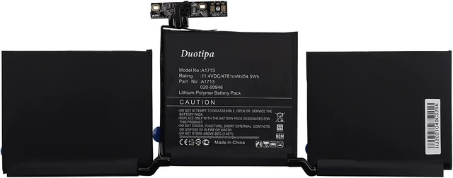 Alt view image 7 of 12 - Duotipa New A1713 Laptop Battery Compatible with MacBook Pro 13" Retina Late 2016/Mid 2017 A1708 020-00946 Battery with Repair Tool Kit