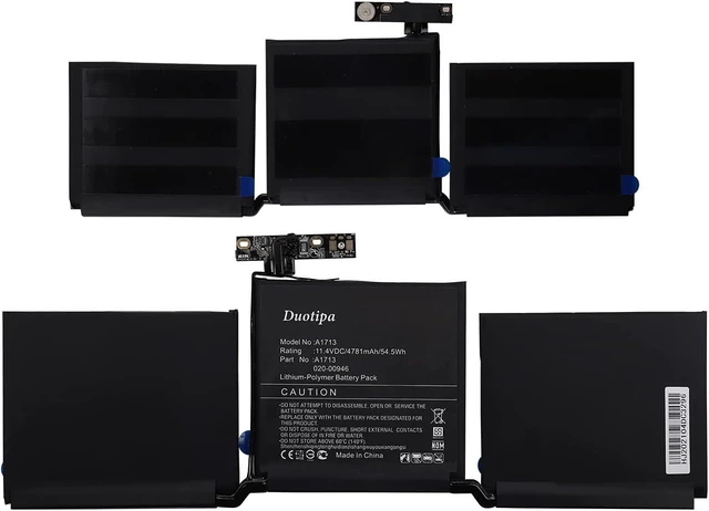 Alt view image 9 of 12 - Duotipa New A1713 Laptop Battery Compatible with MacBook Pro 13" Retina Late 2016/Mid 2017 A1708 020-00946 Battery with Repair Tool Kit