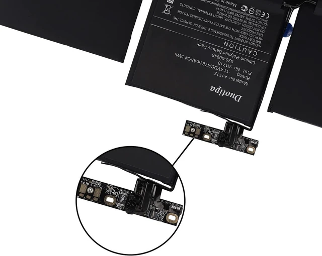 Alt view image 11 of 12 - Duotipa New A1713 Laptop Battery Compatible with MacBook Pro 13" Retina Late 2016/Mid 2017 A1708 020-00946 Battery with Repair Tool Kit