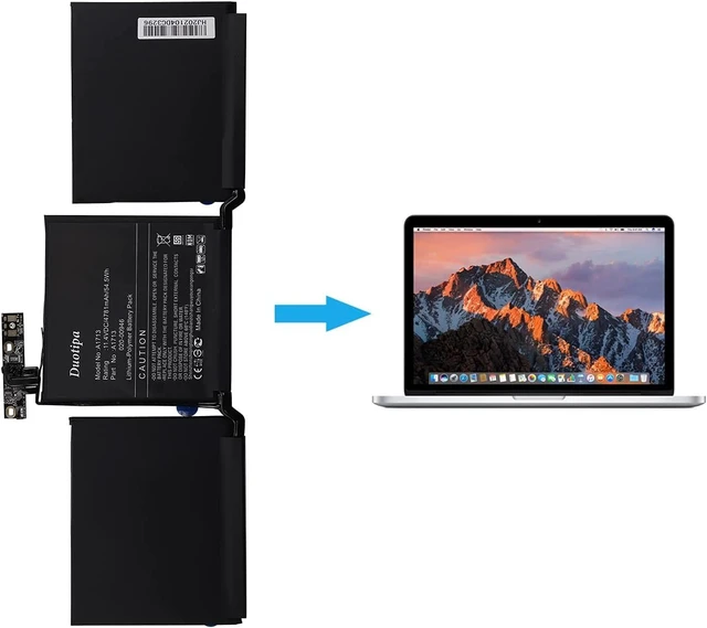 Alt view image 12 of 12 - Duotipa New A1713 Laptop Battery Compatible with MacBook Pro 13" Retina Late 2016/Mid 2017 A1708 020-00946 Battery with Repair Tool Kit