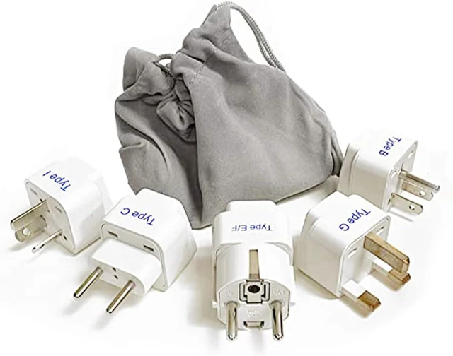 Alt view image 8 of 14 - Ceptics Adapter Plug Set for World Wide International Travel Use - Grounded Safe - Works with Cell Phones, Chargers, Batteries, Camera, and More