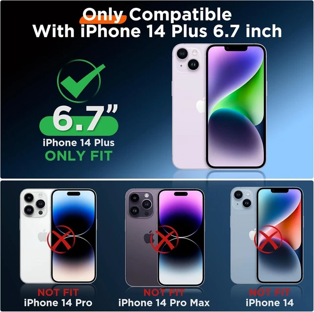 Alt view image 14 of 14 - Designed for iPhone 14 Plus Case Silicone, with 2X Screen Protectors, Full Body Shockproof Protective Cover, Liquid Silicone Slim Thin Phone Case for iPhone 14 Plus 6.7", Emerald Green
