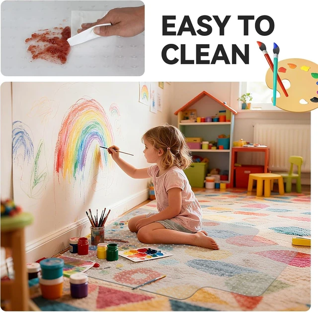 Alt view image 12 of 14 - Office Chair Mat for Carpet with Lip, Flat Shipping Heavy Duty Hard Clear Chair Mats, Under Desk Protector Floor Mat, Smooth Glide Plastic Rolling Computer ChairMat (32x48 Inch)