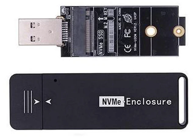 Alt view image 8 of 14 - CY M.2 NVME SSD Enclosure Adapter USB 3.1 Gen2 10Gbp to NVME PCI-E M-Key Solid State Drive External Enclosure for 2242mm 2230mm NVMe M-Key M.2 SSD
